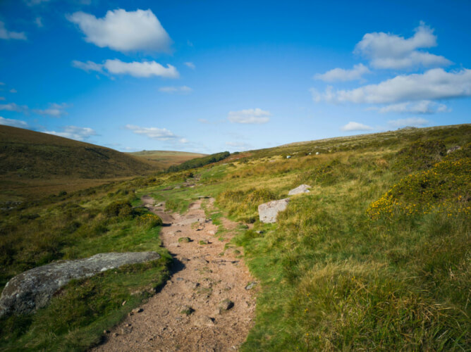 Walking trails on Dartmoor