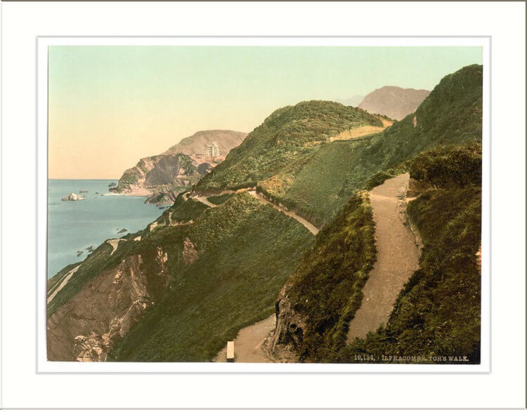 A vintage photograph of Ilfracombe Tor's walk